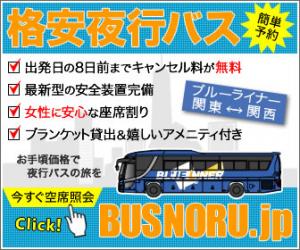 【バスのる】夜行バス・高速バスブルーライナー
