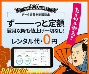 縛りなしでお手軽にWi-Fiを【RakuRaku売り切れごめん!Wi-Fi】